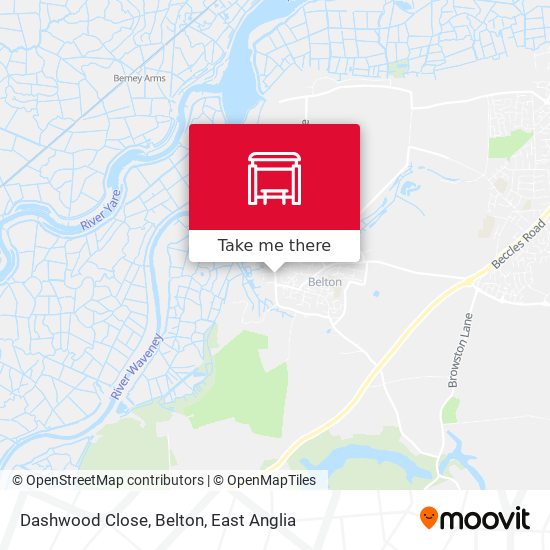 Dashwood Close, Belton map