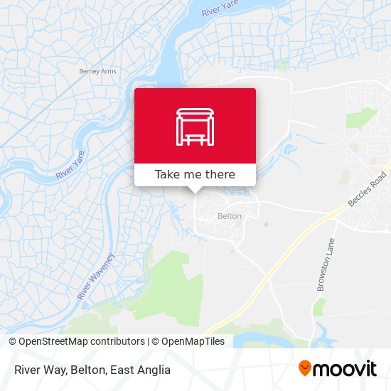 River Way, Belton map