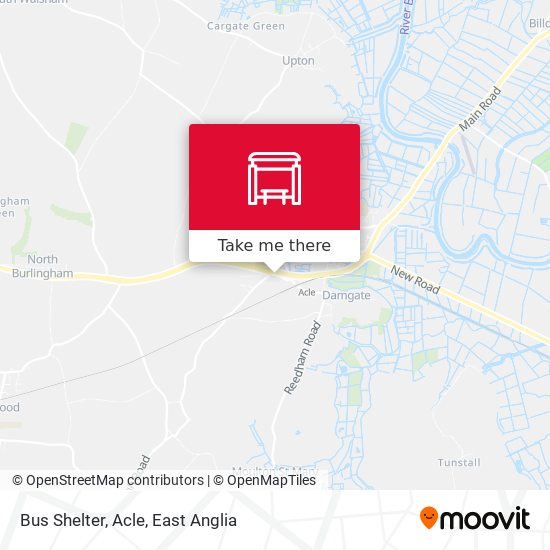 Bus Shelter, Acle map