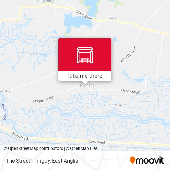 The Street, Thrigby map