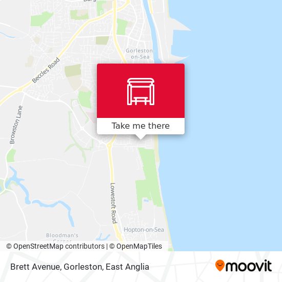 Brett Avenue, Gorleston map
