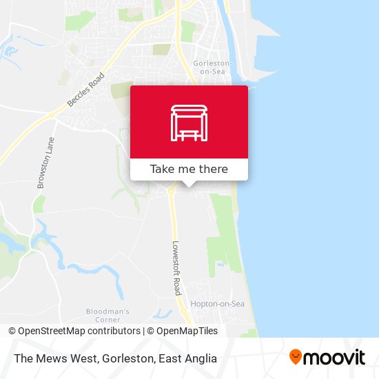 The Mews West, Gorleston map