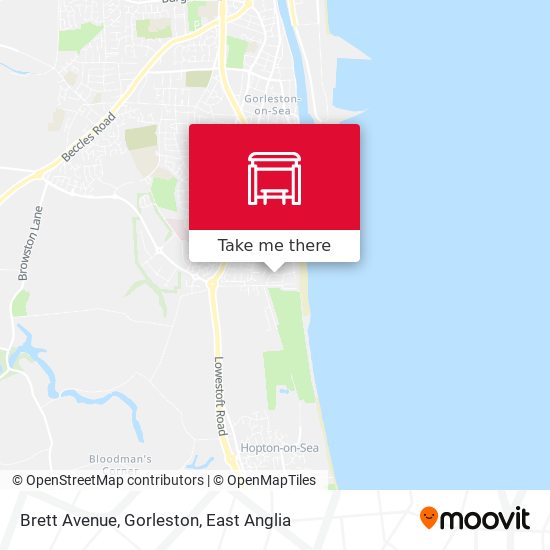 Brett Avenue, Gorleston map