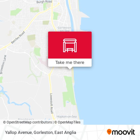 Yallop Avenue, Gorleston map