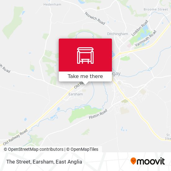 The Street, Earsham map