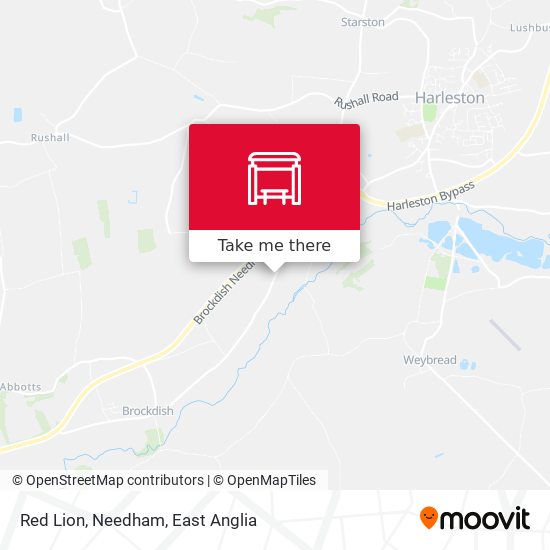 Red Lion, Needham map