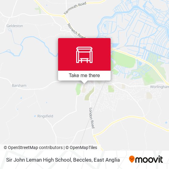 Sir John Leman High School, Beccles map