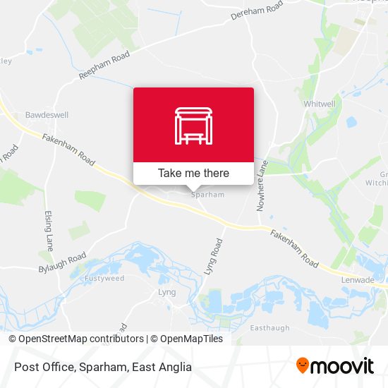Post Office, Sparham map