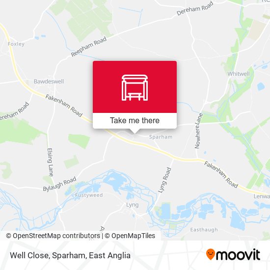 Well Close, Sparham map