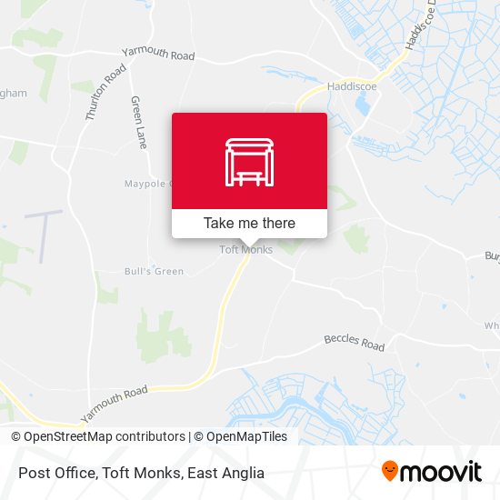 Post Office, Toft Monks map