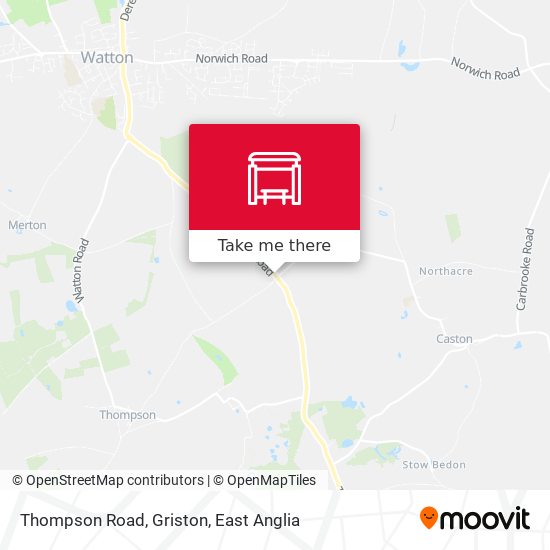 Thompson Road, Griston map