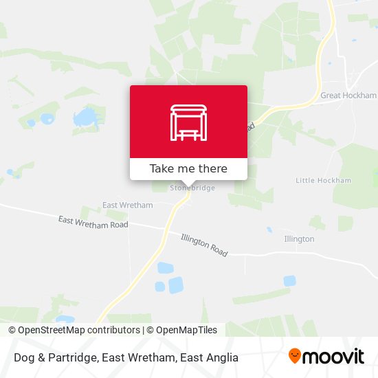 Dog & Partridge, East Wretham map