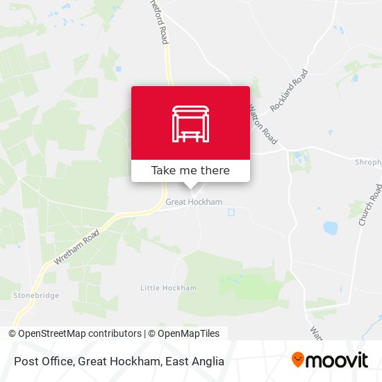 Post Office, Great Hockham map