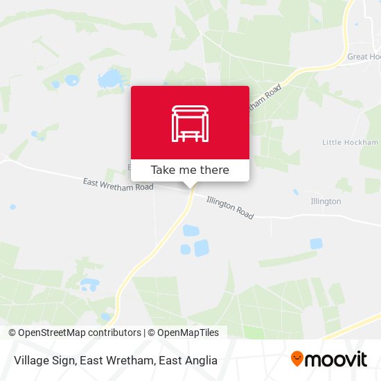 Village Sign, East Wretham map