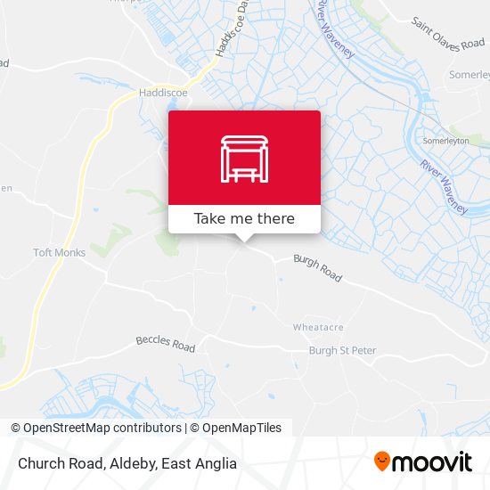 Church Road, Aldeby map