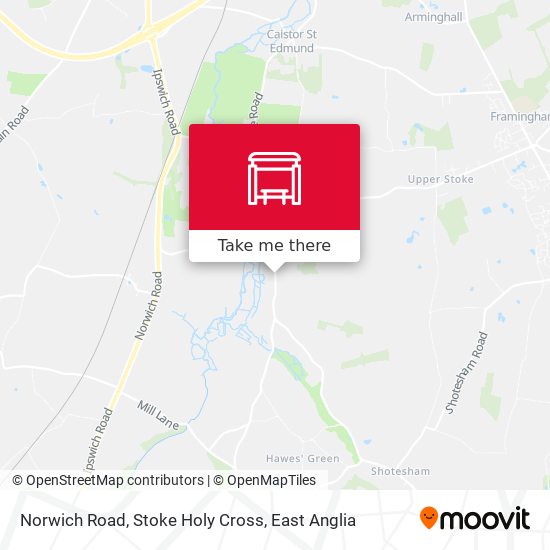 Norwich Road, Stoke Holy Cross map