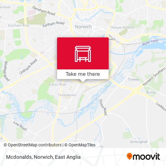 Mcdonalds, Norwich map