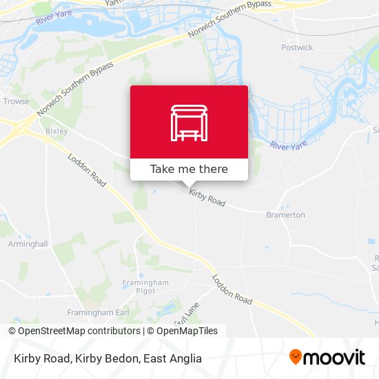 Kirby Road, Kirby Bedon map