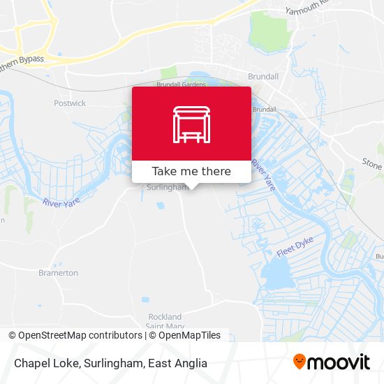 Chapel Loke, Surlingham map
