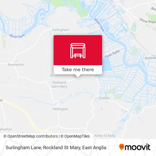 Surlingham Lane, Rockland St Mary map