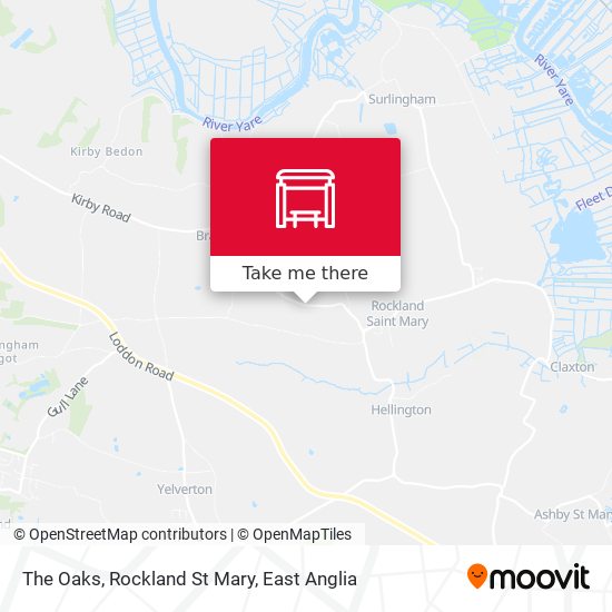 The Oaks, Rockland St Mary map