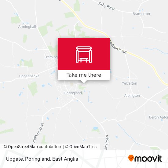 Upgate, Poringland map