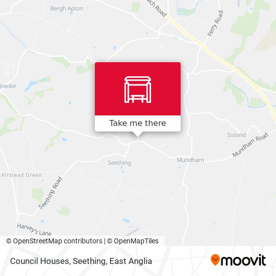 Council Houses, Seething map