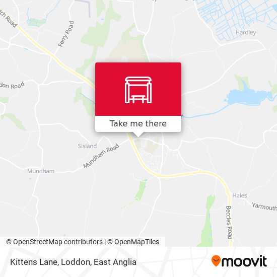 Kittens Lane, Loddon map