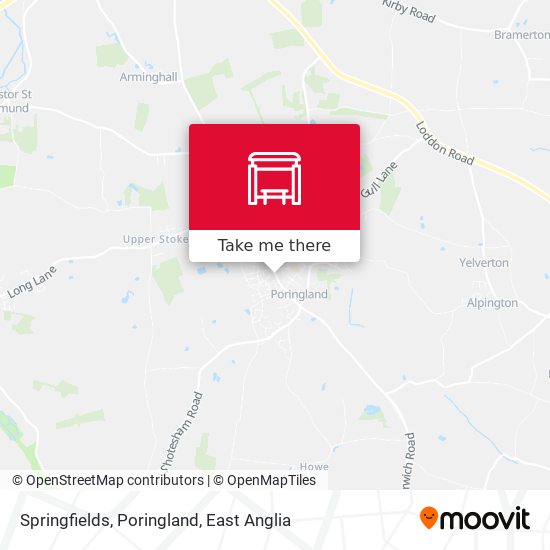 Springfields, Poringland map