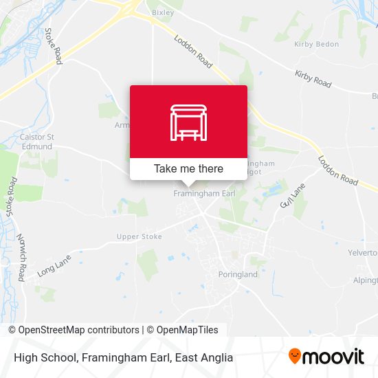 High School, Framingham Earl map