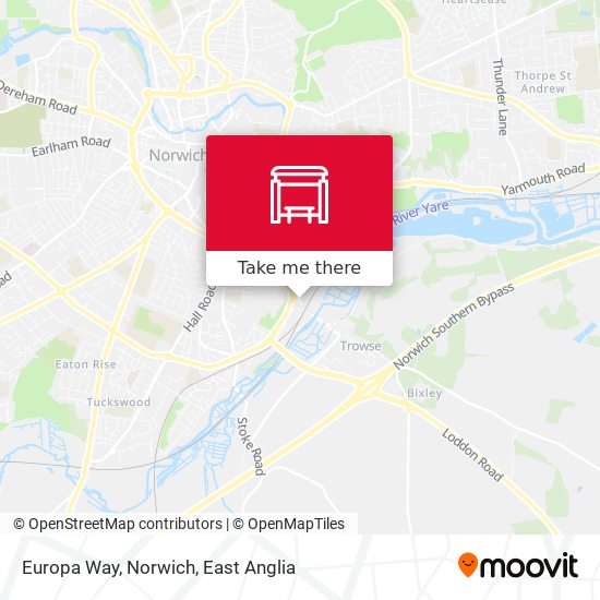 Europa Way, Norwich map