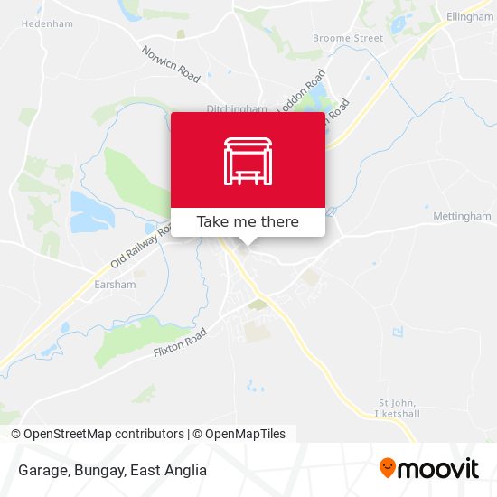 Garage, Bungay map