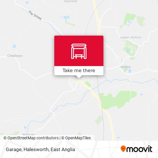 Garage, Halesworth map