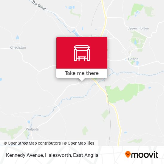 Kennedy Avenue, Halesworth map