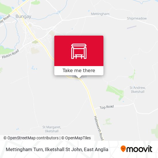 Mettingham Turn, Ilketshall St John map