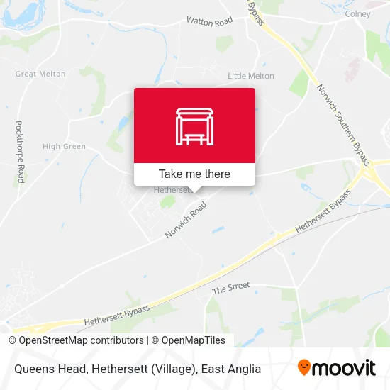 Queens Head, Hethersett (Village) map