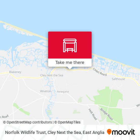 Norfolk Wildlife Trust, Cley Next the Sea map