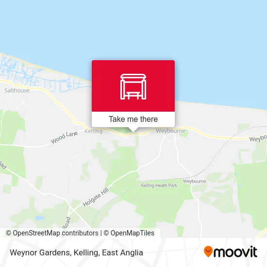 Weynor Gardens, Kelling map