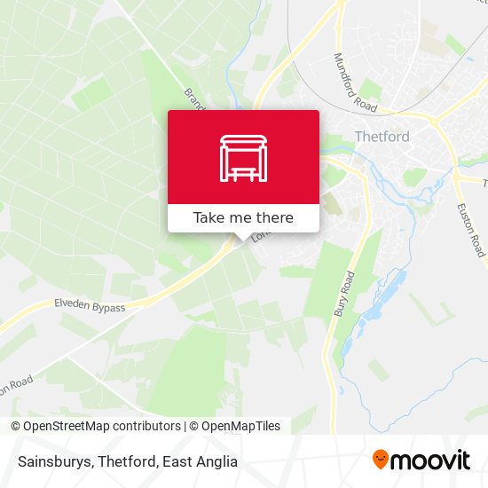 Sainsburys, Thetford map