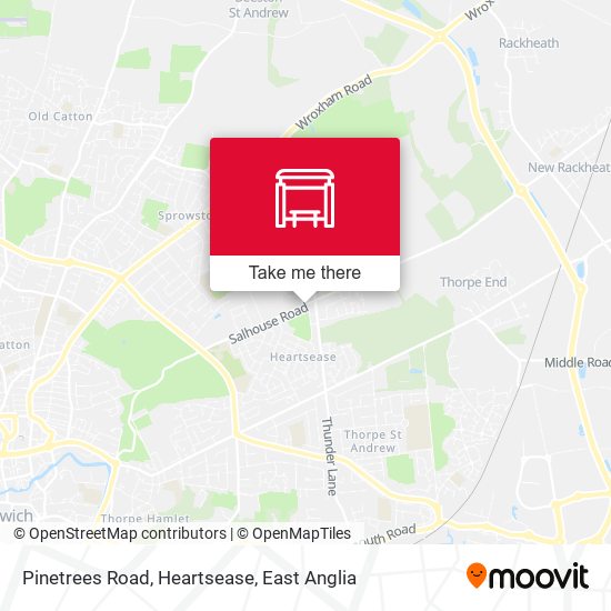 Pinetrees Road, Heartsease map