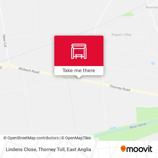Lindens Close, Thorney Toll map