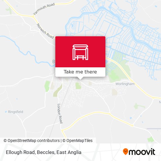 Ellough Road, Beccles map