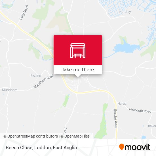 Beech Close, Loddon map