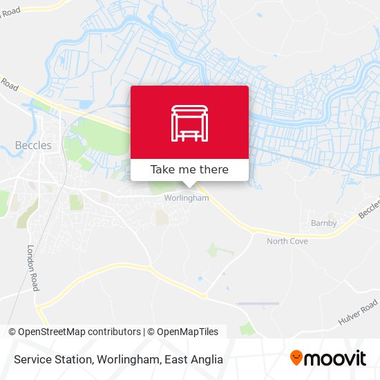 Service Station, Worlingham map