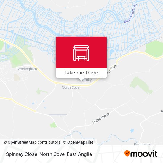 Spinney Close, North Cove map