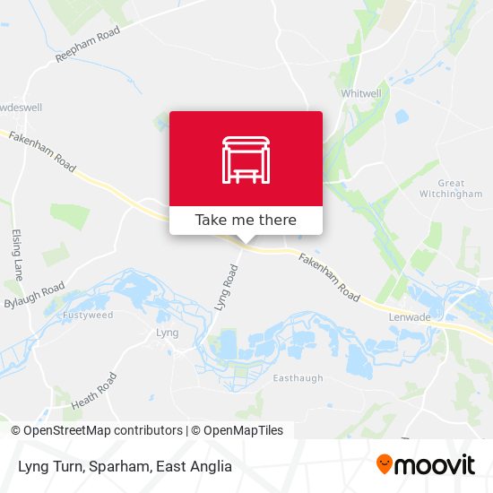 Lyng Turn, Sparham map
