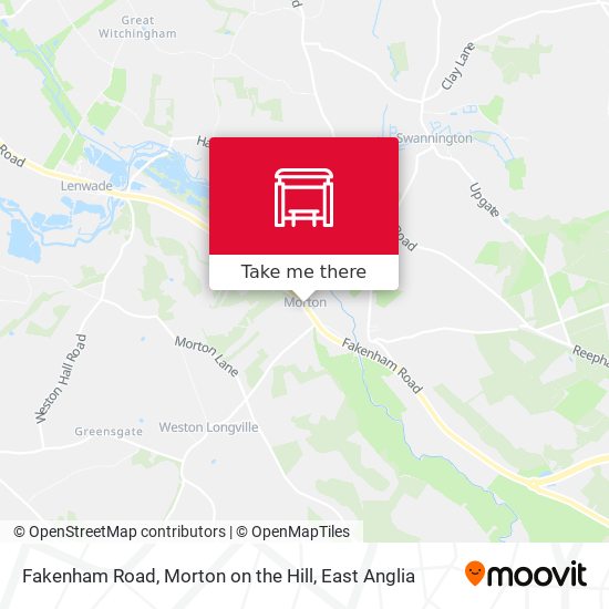 Fakenham Road, Morton on the Hill map