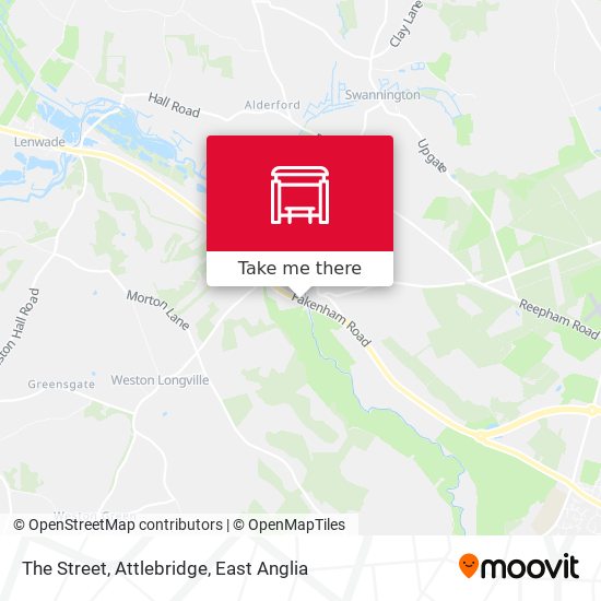 The Street, Attlebridge map