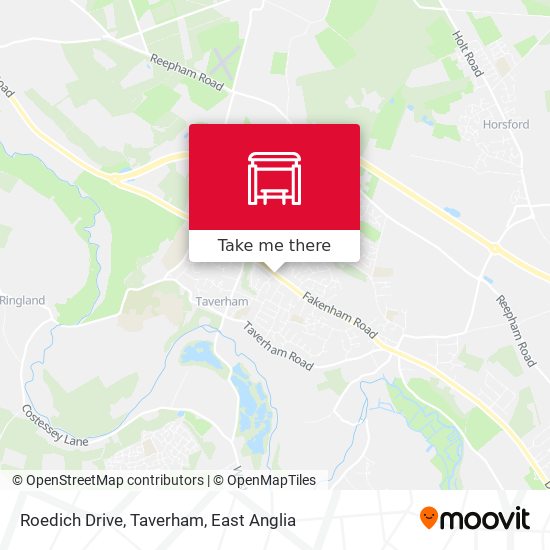 Roedich Drive, Taverham map
