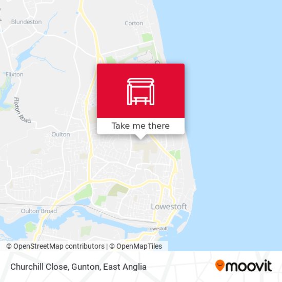 Churchill Close, Gunton map